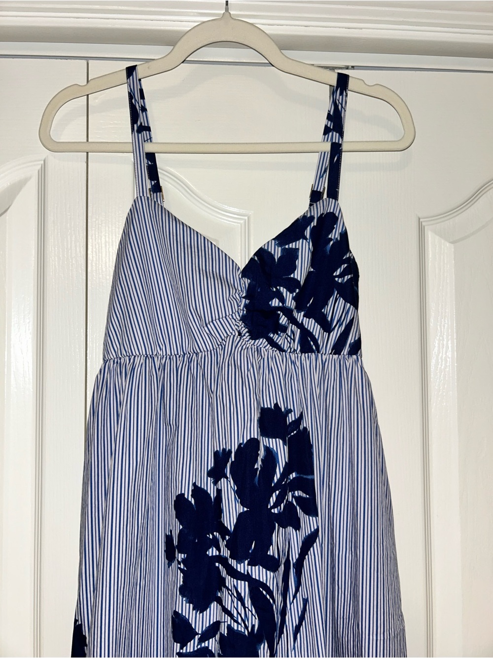 Abercrombie & Fitch Navy Floral Striped Maxi Dress - Picture 4 of 7